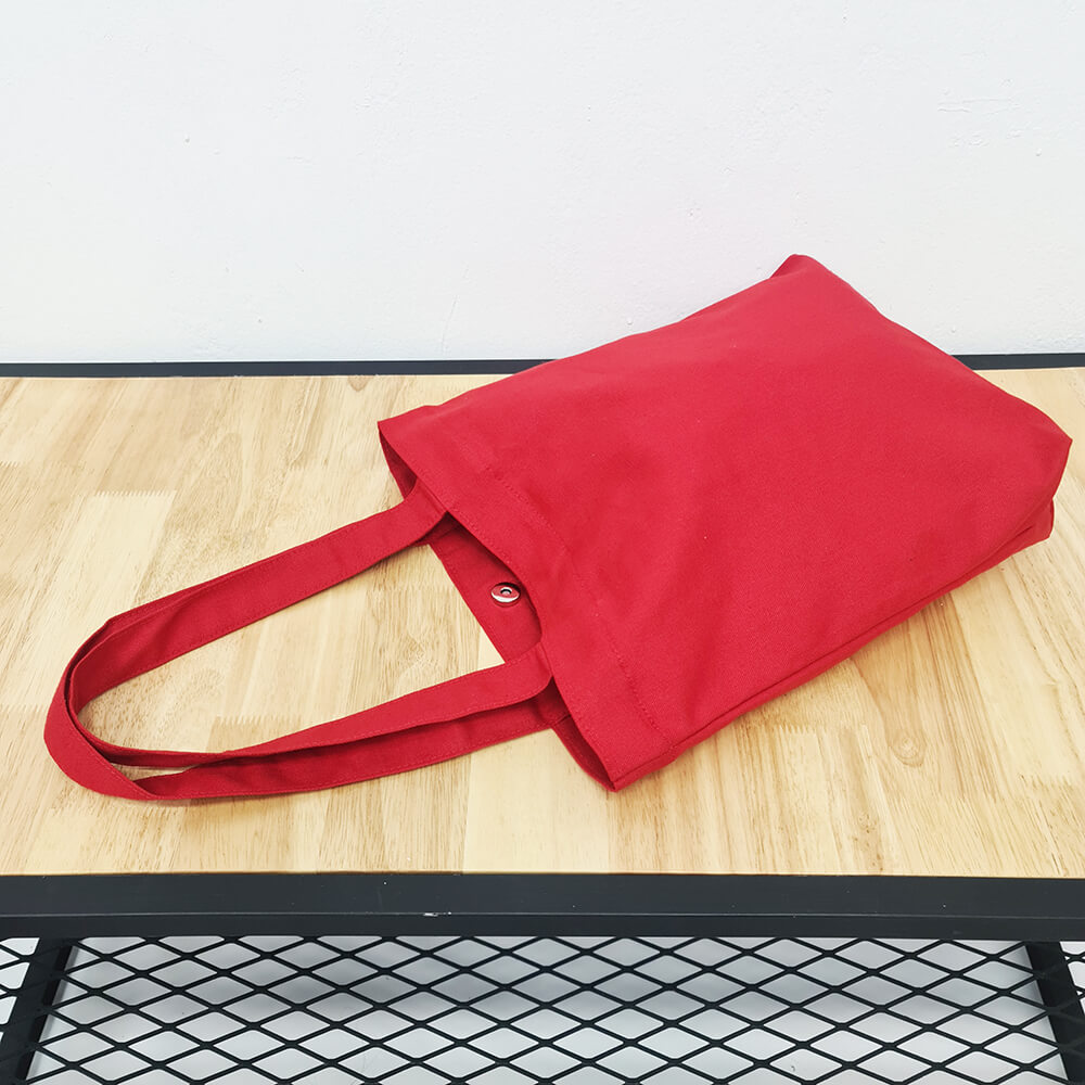 กระเป๋าผ้าแคนวาสพร้อมส่ง สีแดง