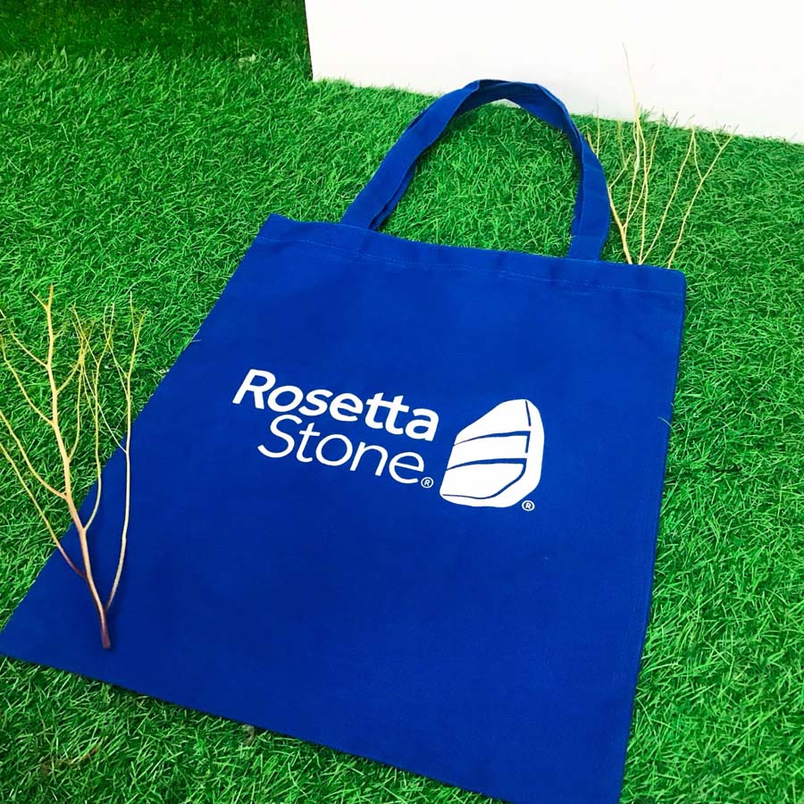 กระเป๋าผ้าแคนวาสขนาดใหญ่  งานRosetta