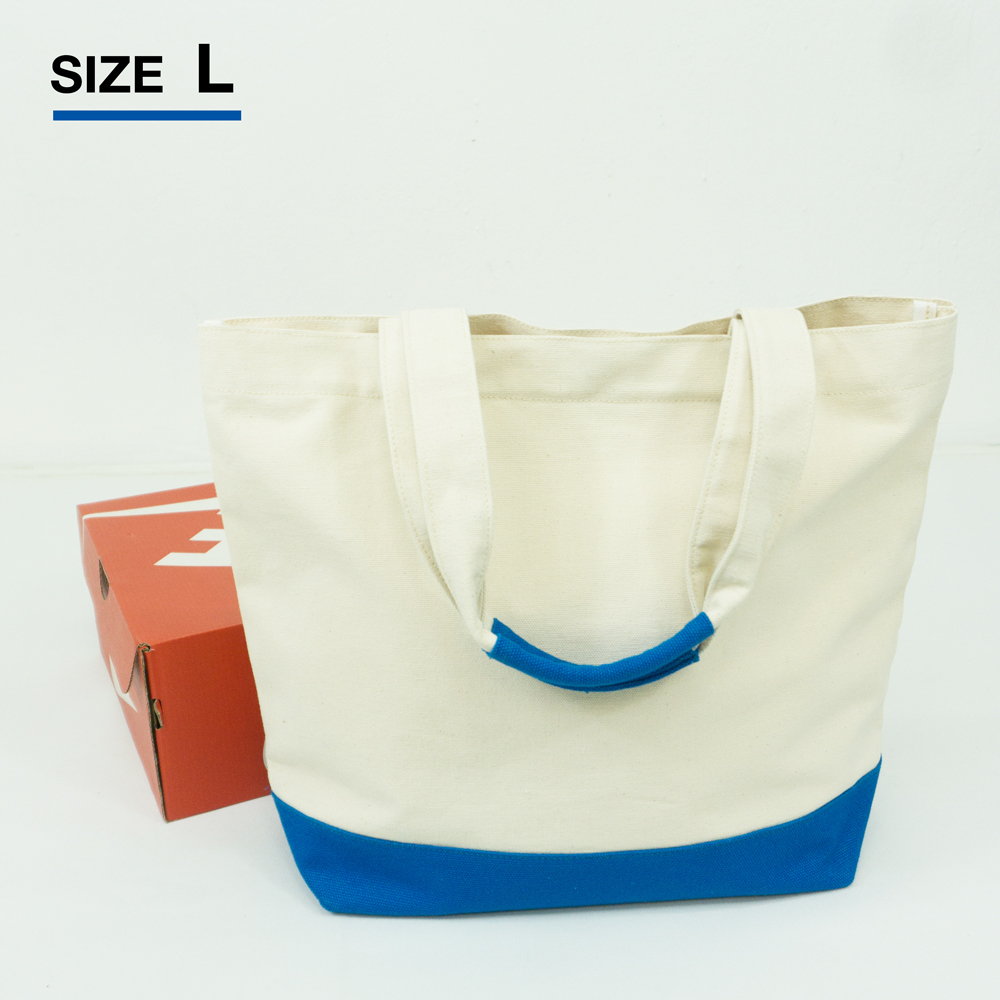 กระเป๋าผ้าแคนวาส Candy สีน้ำเงิน CV007-3 ไซส์ L
