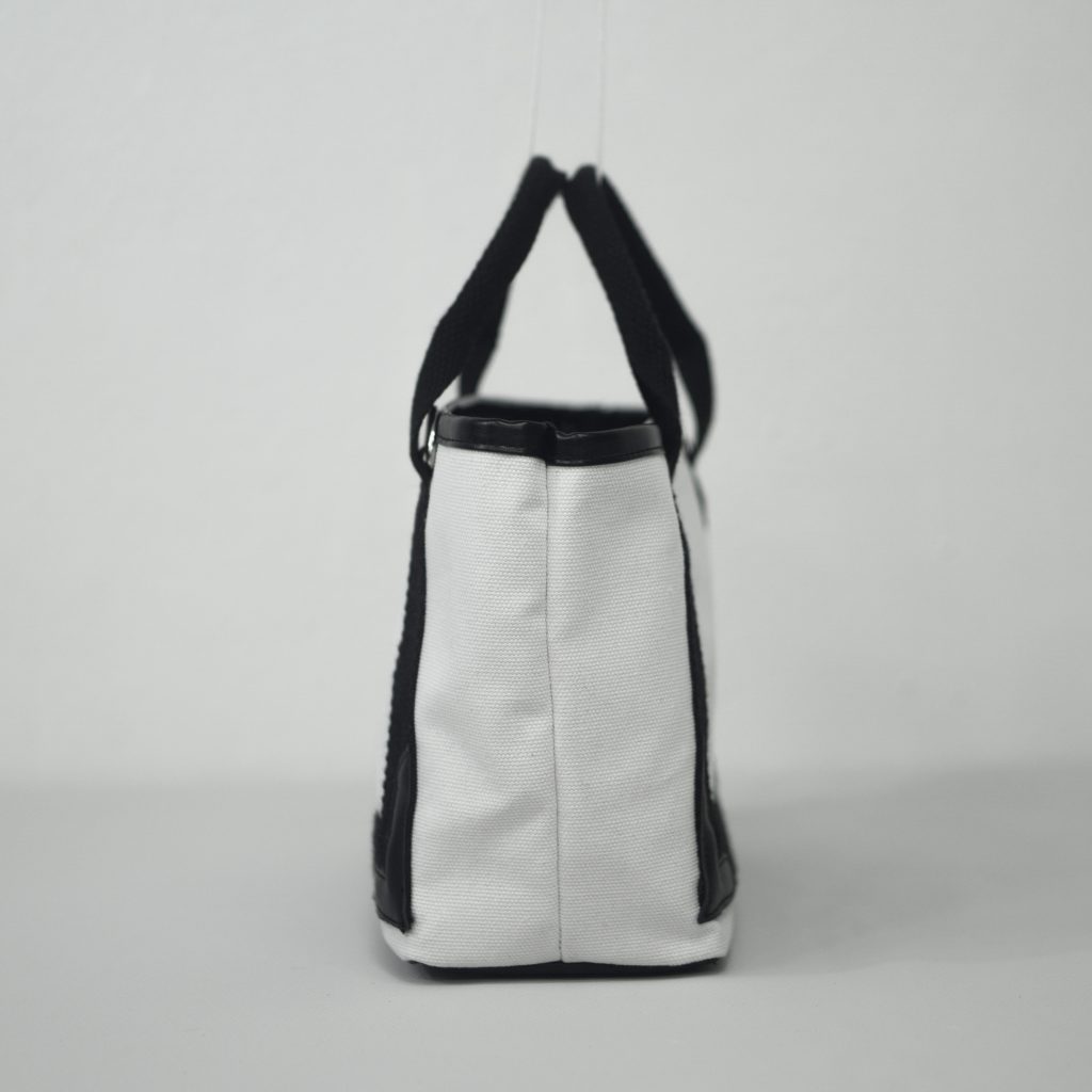 กระเป๋าผ้าขายส่ง Paris สีขาวไข่มุก CV008-11 ไซส์ S