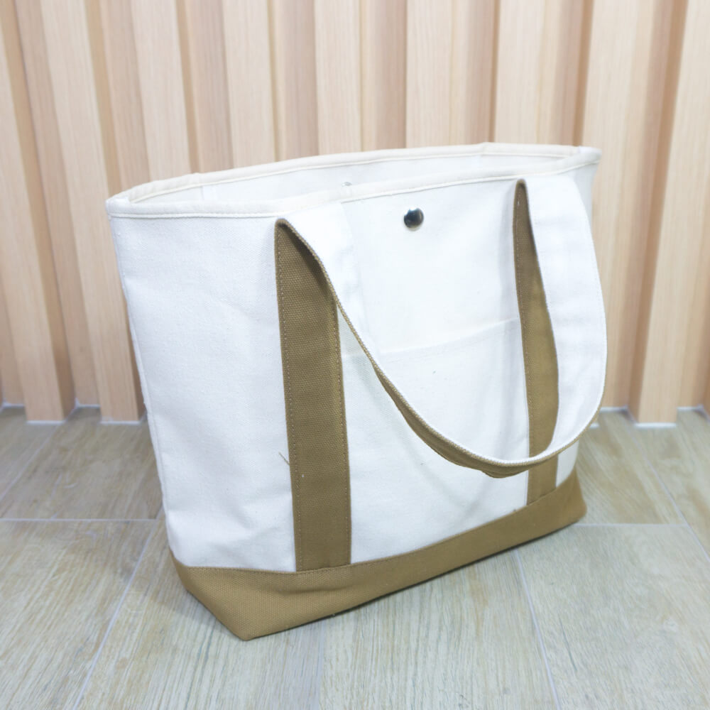 กระเป๋าผ้าแคนวาส Japan สีน้ำตาลทอง CV006-4