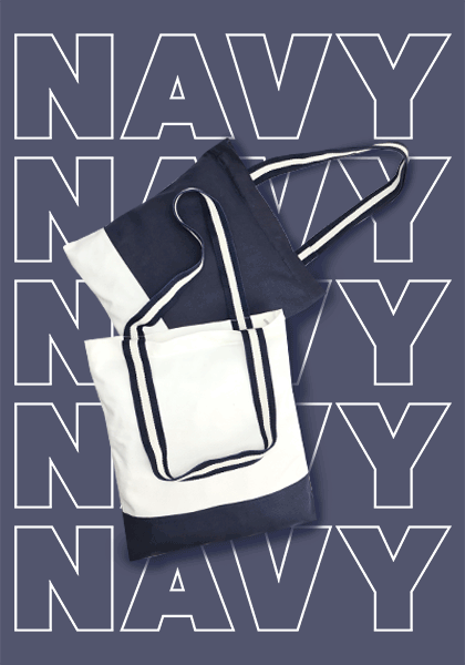 กระเป๋าผ้าแคนวาสขายส่ง Navy