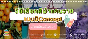 วิธีเลือกสีผ้าแคนวาส ทำกระเป๋าแบบมีConcept มีแบบไหนบ้าง??