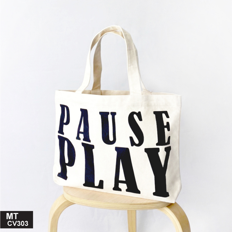 ตัวอย่างกระเป๋าผ้า Pause play